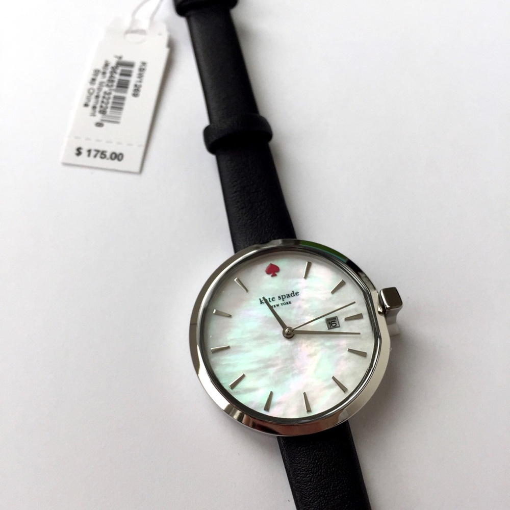 New Kate Spade Park Row Leather Strap Watch - Picture 5 of 8